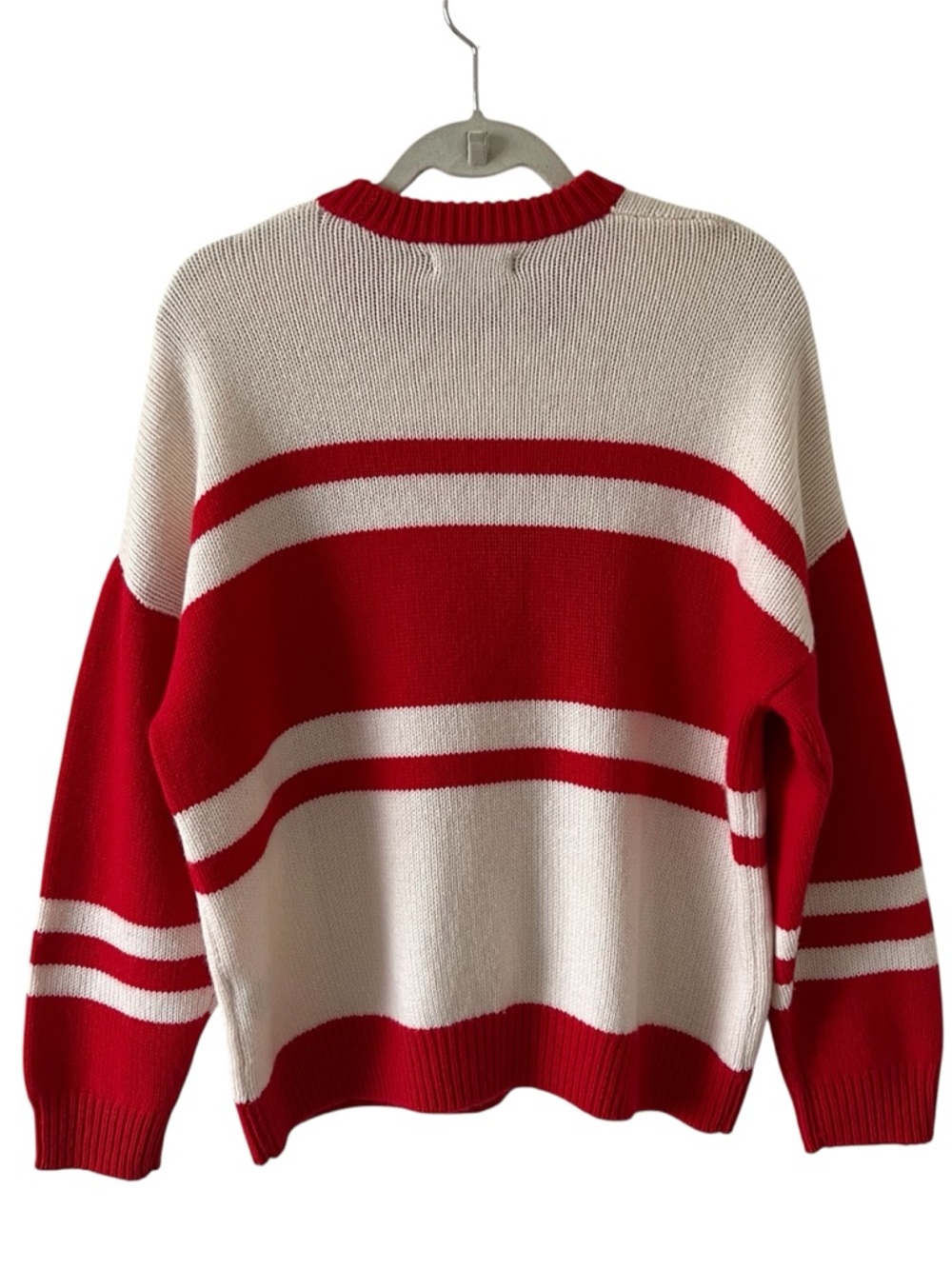 NAADAM Red and Cream 'APRÈS' Crewneck Sweater - Picture 12 of 16